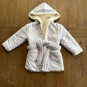 Restoration hardware baby luxe sherpa lilac bath robe
